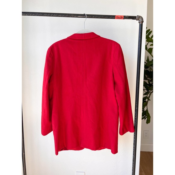 L.L. BEAN Women's Red Vintage Wool/Cashmere Blend Single Button Blazer Size 14R - Picture 2 of 10
